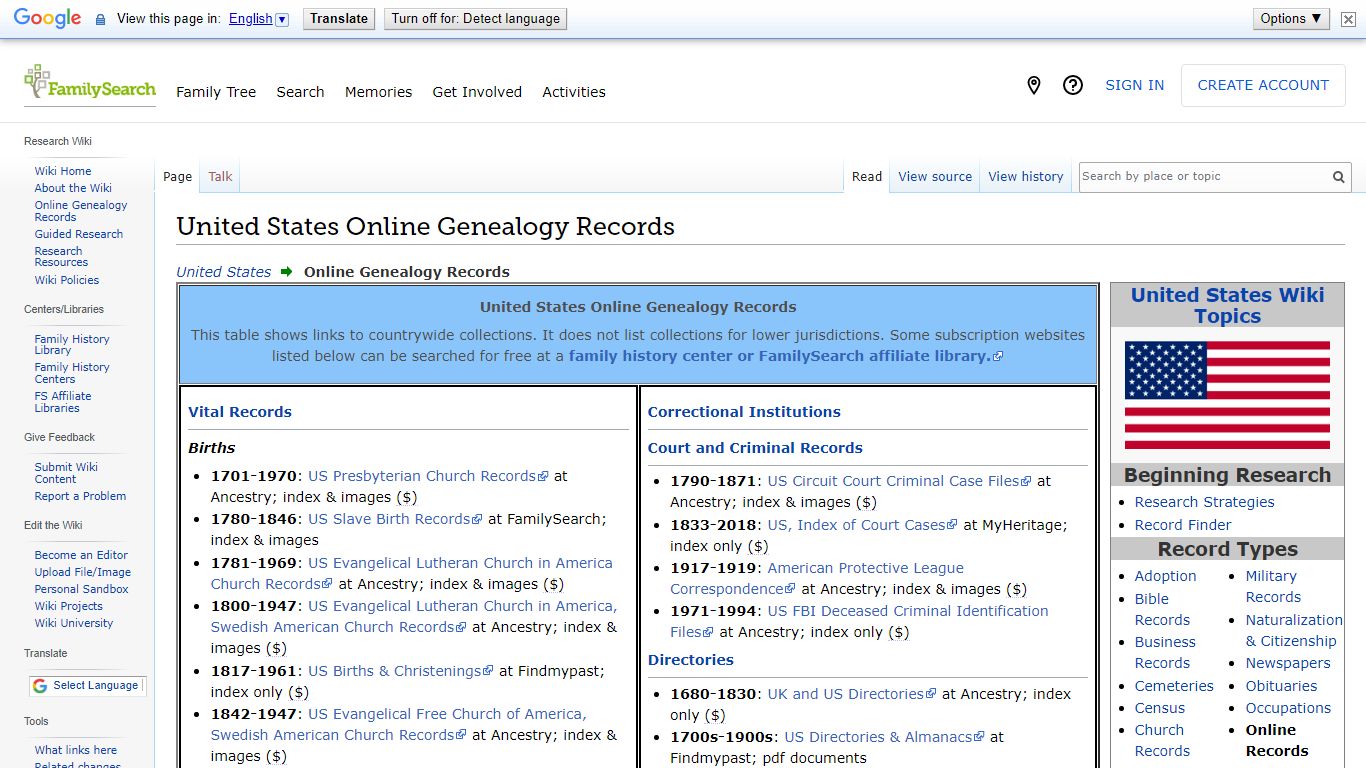 United States Online Genealogy Records • FamilySearch